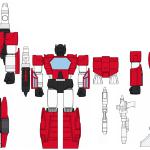 concept art for Hard Hero Sideswipe statue 